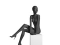 Манекен черный матовый vof-7HM-9005 с золотым макияжем